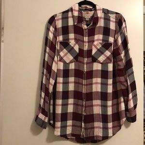 A New Day Plaid Button Down Size Medium